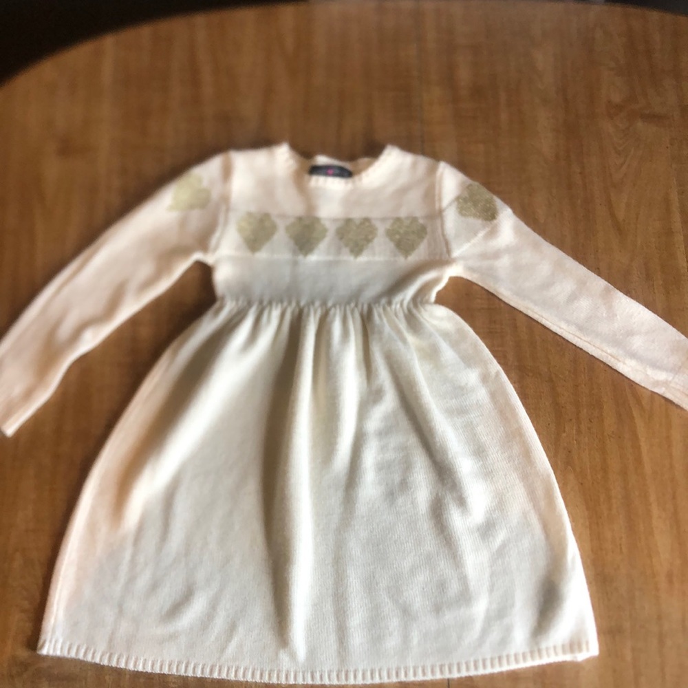 Girls size 6 heart sweater dress